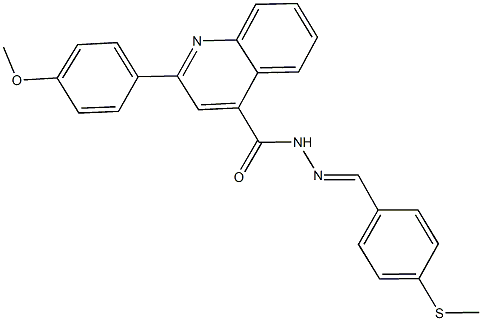 2-(4-methoxyphenyl)-N'-[4-(methylsulfanyl)benzylidene]-4-quinolinecarbohydrazide Struktur