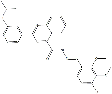 2-(3-isopropoxyphenyl)-N'-(2,3,4-trimethoxybenzylidene)-4-quinolinecarbohydrazide Struktur