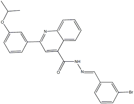 N'-(3-bromobenzylidene)-2-(3-isopropoxyphenyl)-4-quinolinecarbohydrazide Struktur