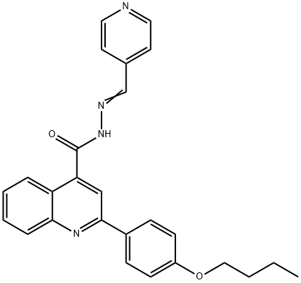 2-(4-butoxyphenyl)-N'-(4-pyridinylmethylene)-4-quinolinecarbohydrazide Struktur