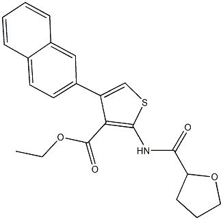 ethyl 4-(2-naphthyl)-2-[(tetrahydro-2-furanylcarbonyl)amino]-3-thiophenecarboxylate Struktur