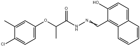 2-(4-chloro-3-methylphenoxy)-N'-[(2-hydroxy-1-naphthyl)methylene]propanohydrazide Struktur