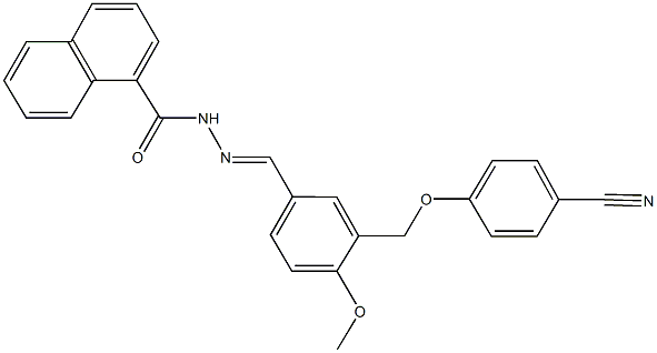 N'-{3-[(4-cyanophenoxy)methyl]-4-methoxybenzylidene}-1-naphthohydrazide Struktur