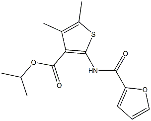 isopropyl 2-(2-furoylamino)-4,5-dimethyl-3-thiophenecarboxylate Struktur