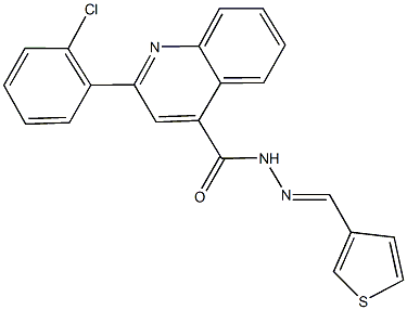 2-(2-chlorophenyl)-N'-(3-thienylmethylene)-4-quinolinecarbohydrazide Struktur