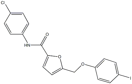 N-(4-chlorophenyl)-5-[(4-iodophenoxy)methyl]-2-furamide Struktur