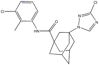 N-(3-chloro-2-methylphenyl)-3-(3-chloro-1H-1,2,4-triazol-1-yl)-1-adamantanecarboxamide Struktur