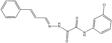 N-(3-chlorophenyl)-2-oxo-2-[2-(3-phenyl-2-propenylidene)hydrazino]acetamide Struktur