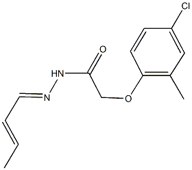 N'-(2-butenylidene)-2-(4-chloro-2-methylphenoxy)acetohydrazide Struktur