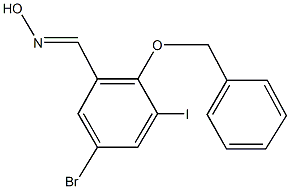 2-(benzyloxy)-5-bromo-3-iodobenzaldehyde oxime Struktur