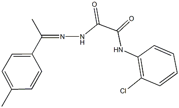 N-(2-chlorophenyl)-2-{2-[1-(4-methylphenyl)ethylidene]hydrazino}-2-oxoacetamide Struktur