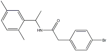 2-(4-bromophenyl)-N-[1-(2,5-dimethylphenyl)ethyl]acetamide Struktur