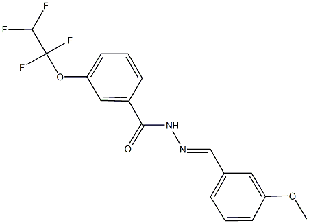 N'-(3-methoxybenzylidene)-3-(1,1,2,2-tetrafluoroethoxy)benzohydrazide Struktur