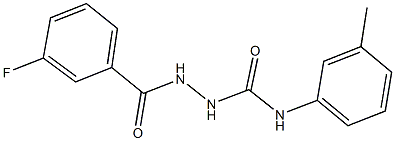 2-(3-fluorobenzoyl)-N-(3-methylphenyl)hydrazinecarboxamide Struktur