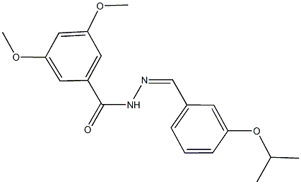 N'-(3-isopropoxybenzylidene)-3,5-dimethoxybenzohydrazide Struktur