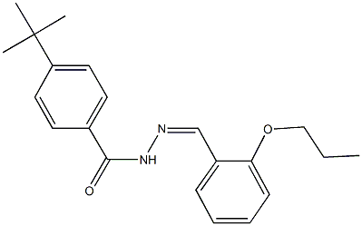 4-tert-butyl-N'-(2-propoxybenzylidene)benzohydrazide Struktur