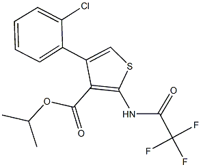 isopropyl 4-(2-chlorophenyl)-2-[(trifluoroacetyl)amino]thiophene-3-carboxylate Struktur