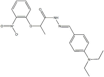 N'-[4-(diethylamino)benzylidene]-2-{2-nitrophenoxy}propanohydrazide Struktur