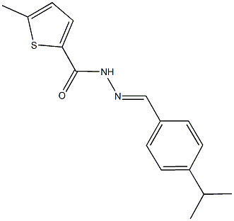 N'-(4-isopropylbenzylidene)-5-methyl-2-thiophenecarbohydrazide Struktur