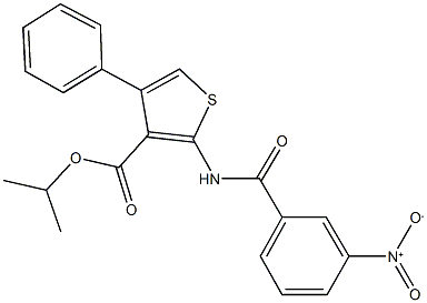 isopropyl 2-({3-nitrobenzoyl}amino)-4-phenylthiophene-3-carboxylate Struktur