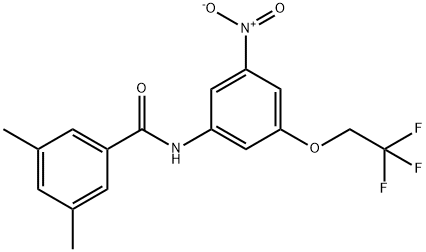 N-[3-nitro-5-(2,2,2-trifluoroethoxy)phenyl]-3,5-dimethylbenzamide Struktur