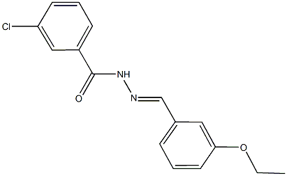 3-chloro-N'-(3-ethoxybenzylidene)benzohydrazide Struktur