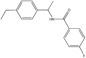 N-[1-(4-ethylphenyl)ethyl]-4-fluorobenzamide Struktur