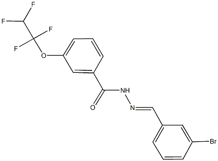 N'-(3-bromobenzylidene)-3-(1,1,2,2-tetrafluoroethoxy)benzohydrazide Struktur