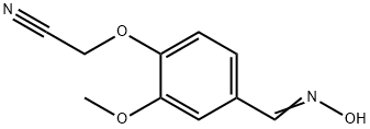 {4-[(hydroxyimino)methyl]-2-methoxyphenoxy}acetonitrile Struktur