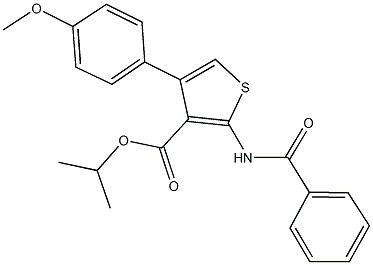 isopropyl 2-(benzoylamino)-4-(4-methoxyphenyl)thiophene-3-carboxylate Struktur