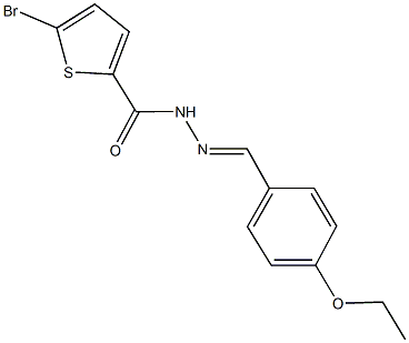 5-bromo-N'-(4-ethoxybenzylidene)-2-thiophenecarbohydrazide Struktur