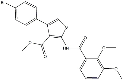 methyl 4-(4-bromophenyl)-2-[(2,3-dimethoxybenzoyl)amino]thiophene-3-carboxylate Struktur