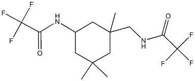 2,2,2-trifluoro-N-({1,3,3-trimethyl-5-[(trifluoroacetyl)amino]cyclohexyl}methyl)acetamide Struktur