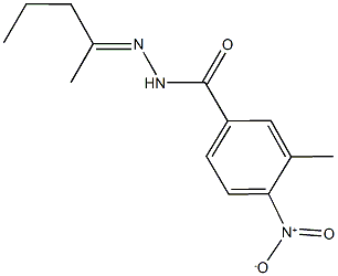 4-nitro-3-methyl-N'-(1-methylbutylidene)benzohydrazide Struktur