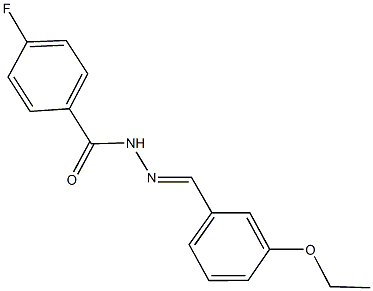 N'-(3-ethoxybenzylidene)-4-fluorobenzohydrazide Struktur