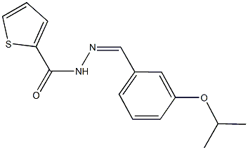 N'-(3-isopropoxybenzylidene)-2-thiophenecarbohydrazide Struktur