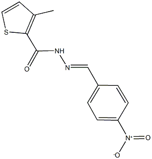 N'-{4-nitrobenzylidene}-3-methyl-2-thiophenecarbohydrazide Struktur