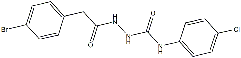 2-[(4-bromophenyl)acetyl]-N-(4-chlorophenyl)hydrazinecarboxamide Struktur