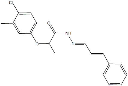 2-(4-chloro-3-methylphenoxy)-N'-(3-phenyl-2-propenylidene)propanohydrazide Struktur