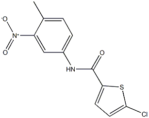 5-chloro-N-{3-nitro-4-methylphenyl}-2-thiophenecarboxamide Struktur