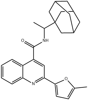 N-[1-(1-adamantyl)ethyl]-2-(5-methyl-2-furyl)-4-quinolinecarboxamide Struktur