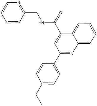 2-(4-ethylphenyl)-N-(2-pyridinylmethyl)-4-quinolinecarboxamide Struktur