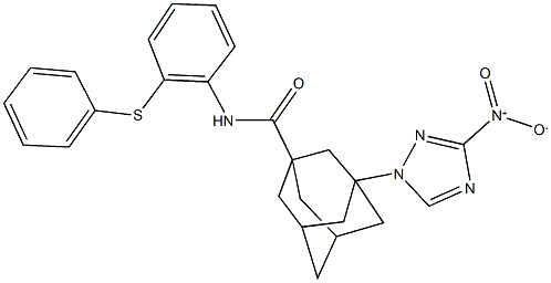 3-{3-nitro-1H-1,2,4-triazol-1-yl}-N-[2-(phenylsulfanyl)phenyl]-1-adamantanecarboxamide Struktur