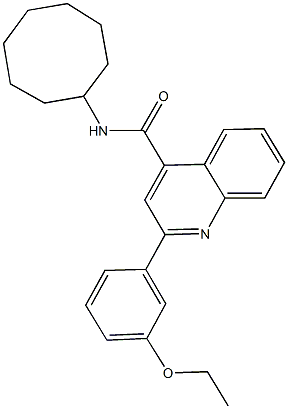 N-cyclooctyl-2-(3-ethoxyphenyl)-4-quinolinecarboxamide Struktur