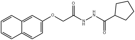 N'-(cyclopentylcarbonyl)-2-(2-naphthyloxy)acetohydrazide Struktur