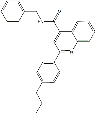 N-benzyl-2-(4-propylphenyl)-4-quinolinecarboxamide Struktur