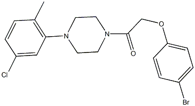 1-[(4-bromophenoxy)acetyl]-4-(5-chloro-2-methylphenyl)piperazine Struktur