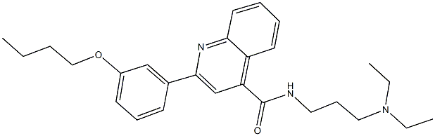 2-(3-butoxyphenyl)-N-[3-(diethylamino)propyl]-4-quinolinecarboxamide Struktur