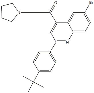 6-bromo-2-(4-tert-butylphenyl)-4-(1-pyrrolidinylcarbonyl)quinoline Struktur