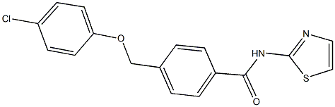 4-[(4-chlorophenoxy)methyl]-N-(1,3-thiazol-2-yl)benzamide Struktur